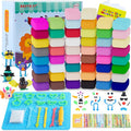 Air Dry Clay 50 Colors, Modeling Clay for Kids, DIY Model Magic Clay, Molding Clay Kit with Sculpting Tools, Non-Sticky Soft and Super Light, Arts and Crafts Gift for Boys Girls Kids