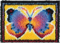 MIAOLLUN Latch Hook Kits Rug, Latch Hook Kits 3D Printed Canvas Home Decor for Carpet Embroidery Butterfly, 52X38cm/20.4InchX15Inch