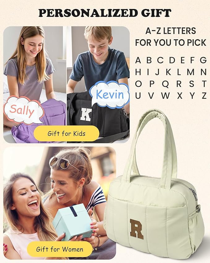 15 Year Old Girl Gifts-Duffle Bag for Travel Women, Travel Bags，Gifts for Girls-Initial Overnight Bag with Wet Pocket，Lightweight Weekender Bags Personalized Gym Tote with Makeup Pouch