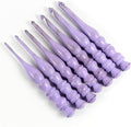 Handmade Ergonomic Wooden Crochet Hooks for Arthritic Hands (Set of 7) Needles for Yarn Accessories | Size 4 mm to 10 mm with Engraved | Yarn Tool (Purple)