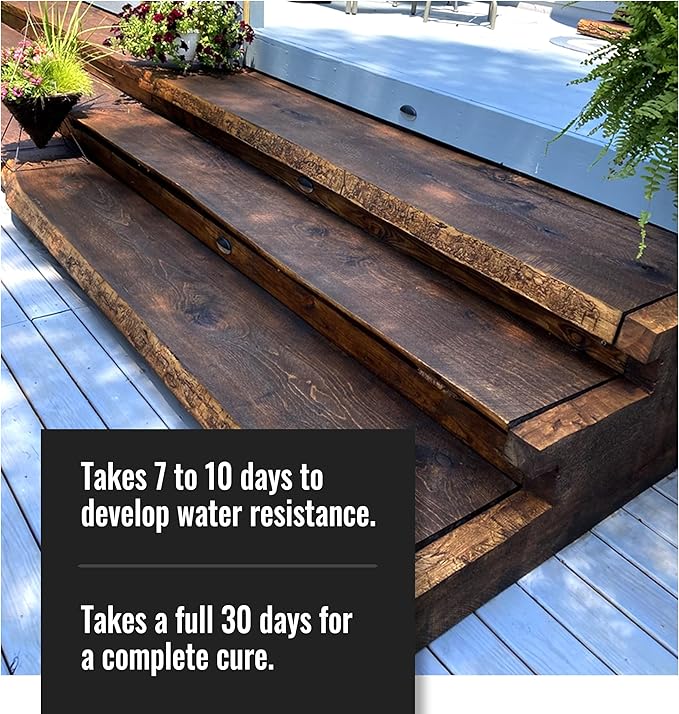 Real Milk Paint Dark Half Tung Oil Mix with Pine for Wood Finishing, Cutting Boards, Butcher Blocks, Wood Floors, Clay, Stone, Slate, 16 Ounces