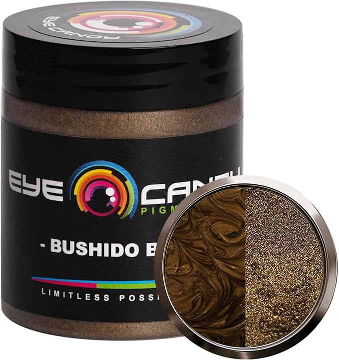 Eye Candy Pigments Premium Brown Mica Powder - Bushido Brown (25gr) - for Epoxy, Resin, Soap, Paint, Woodworking, Acrylic Pouring, Bath Bombs, Fishing Lures - DIY Arts and Crafts Additive