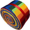 Jelly Roll Fabric 100% Cotton Quilting Fabric, 40 Pre-Cut Strips (2.5 x 44 Inch) for Quilting and Sewing - 10 Assorted Solid Colours-Five Solid Colors