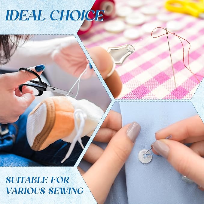 Knitgrip 100 Boxes Mini Travel Sewing Kit Quick Fix Sewing Kits Bulk Basic Portable Pre Threaded Needle Emergency Repair Tool for Christmas Gifts Beginner Traveler Home Hotel (Blue)