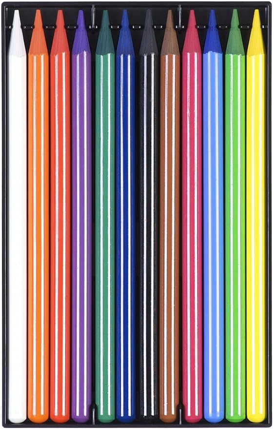Koh-I-Noor Progresso Woodless Colored 12-Pencil Set, Assorted Colored Pencils (FA8756.12)
