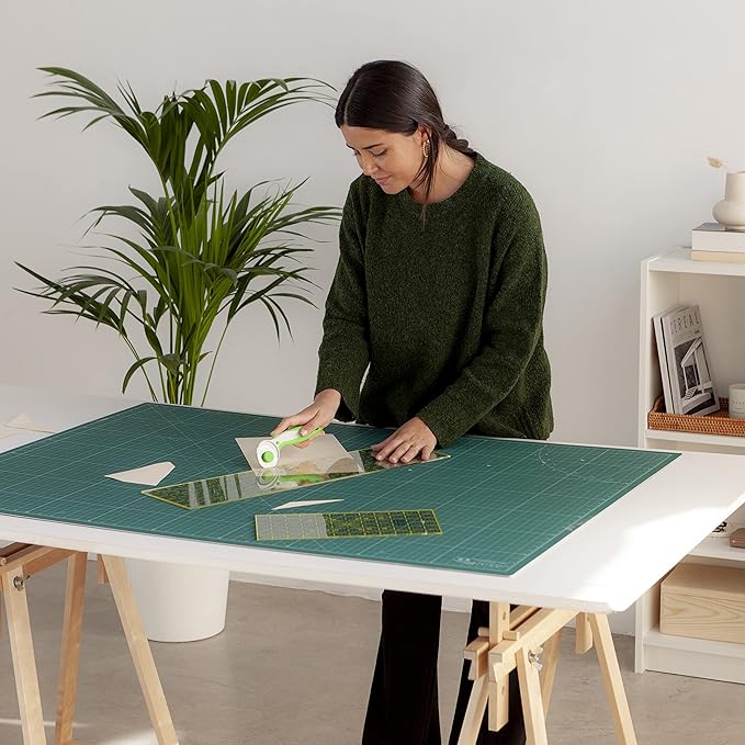 Elan Cutting Mat A0 Green, Extra Large Self Healing Cutting Mat 36 x 48 Inch, 5-Ply Craft Board Green, Hobby Board for Crafts 36x48 Inch