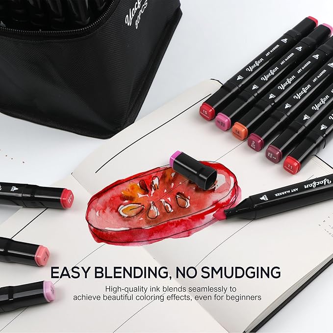 80 Colors Alcohol Markers, Dual Tips Drawing Markers, Set For Adults Coloring Sketch Illustration, Chisel & Fine