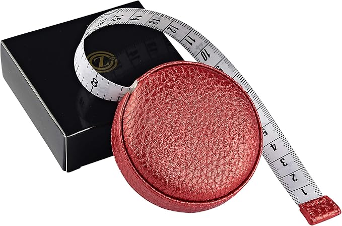 3m/120 Tape Measure Body Measuring Tape for Body Cloth Tape Measure for Sewing Fabric Tailors Medical Measurements Tape Dual Sided Leather Tape Measure Retractable (Red, 1 Pack)