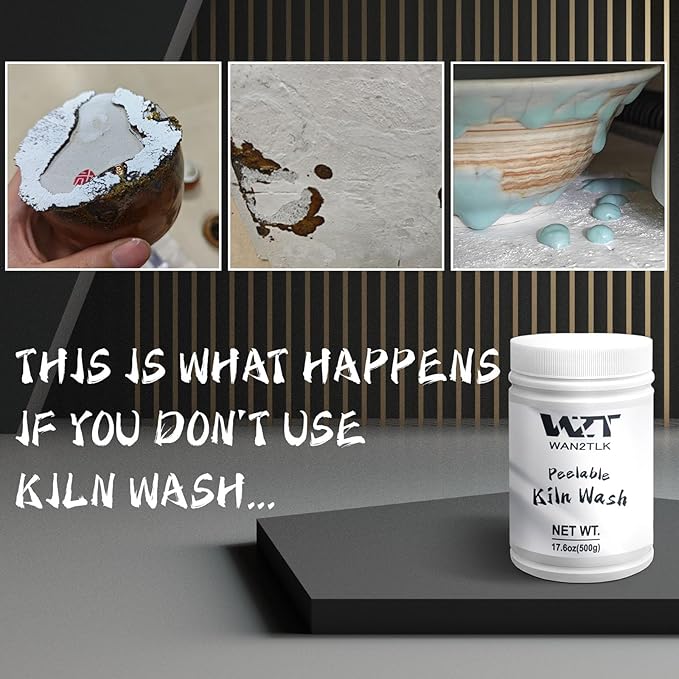 Liquid Kiln Wash 17.6 oz, Prevent Glaze from Sticking to Kiln Shelves, Microwave Kiln for Clay Pottery Ready to Use Liquid