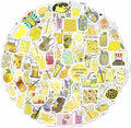 BulbaCraft Lemonade Stickers for Water Bottle and Laptop - Waterproof Vinyl Lemonade Decals, Gifts for Women & Men