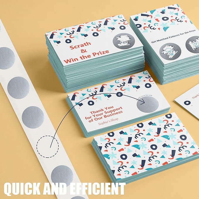 Mr- Label – 1000 Pieces 1 inch Round Scratch Off Stickers – DIY Stickers for Gender Reveal | Reward Programs | Scratch Tickets (Silver)