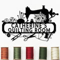 Custom Sewing Room Sign, Personalized Metal Quilting Sign, Sewing Room Decor, Sewing Machine Sign, She Shed Craft Room Decor, Personalized Sewing Gift For Sewing Lovers, Gift for Mom