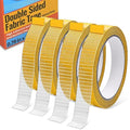 Double Sided Fabric Tape Heavy Duty for Hem, Fashion Dress, Cloth, Curtains, High Adhesive Sticky but Removable, No Sewing or Ironing Need, 0.79in x 33FT/10m x 4Rolls