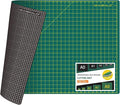 NEWBRAUG 24'' × 36'' Large Self Healing Gridded Rotary Cutting Mat, Big Double Sided 5-Ply Cutting board for Sewing, Quilting, Craft, Fabric & Scrapbooking(Green/Black)…