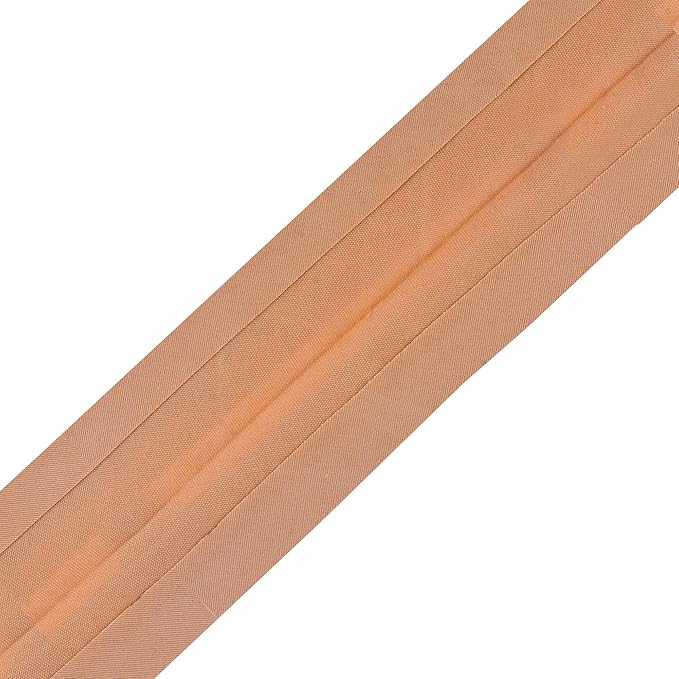Mandala Crafts 55 Yards 1 Inch Tan Double Fold Bias Tape for Sewing - Bias Binding Tape for Quilting Binding, Hemming, Seam, and Fabric Piping