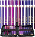 Purple Colored Pencils,Oil Based Wooden Colored Pencil Set for Adults Coloring Books Drawing Sketching Art Supplies 24 Color