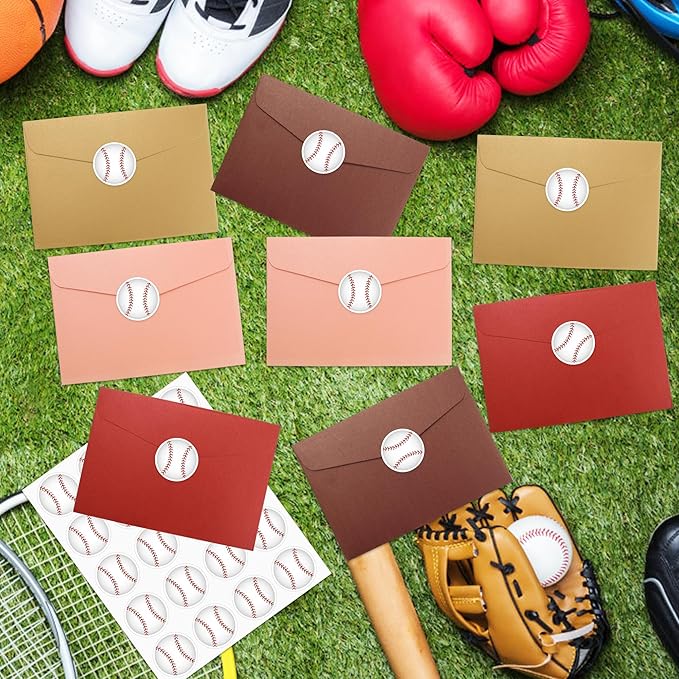 600 PCS Baseball Stickers for Kids, Baseball Stickers Sport Ball Theme Decals Sticker for Crafts Scrapbooks Envelope Gift Classroom Teacher Baseballs Birthday Party Decor, 1.5 Inch