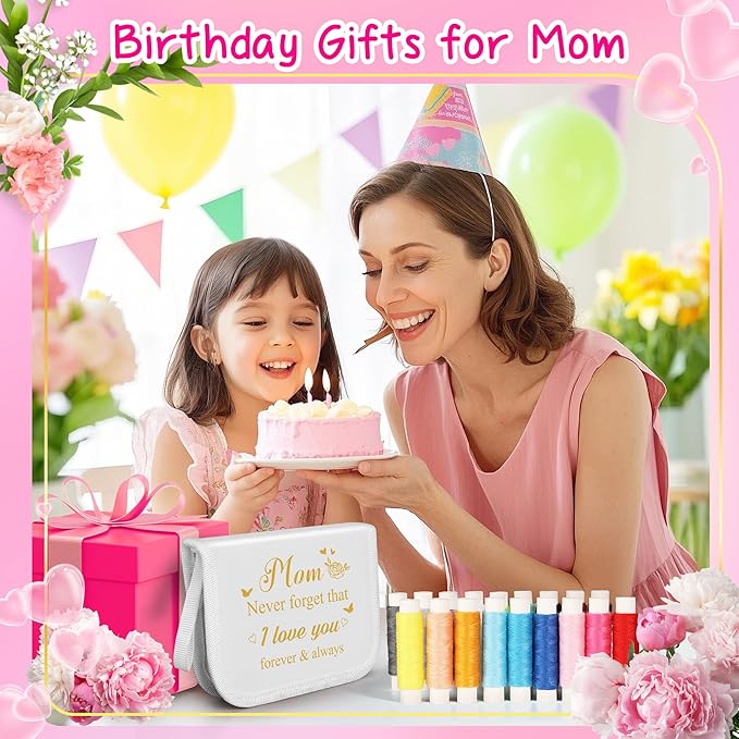 Coquimbo Sewing Kit Mothers Day Gifts for Mom Women Mother Her, Sewing kit Small Portable Sewing Supplies Accessories with Carrying Case Includes Thread, Needle, Scissors, Measure Tape, Thimble
