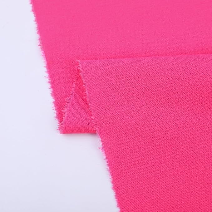 Cotton Fabric for Sewing 59 Inch Wide Natural 100% Cotton Poplin Fabric by The Yard Soft Embroidery Cotton Material Apparel Cloth (Rose Pink, 3 Yard)