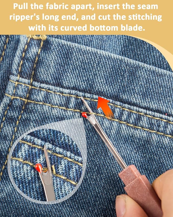 36 Pcs Sewing Tool Set, Premium Big Eye Steel Needles, Threader, Thimble, Seam Ripper & Threads Complete Needle Repair Kit for Hand SewingHand Sewing