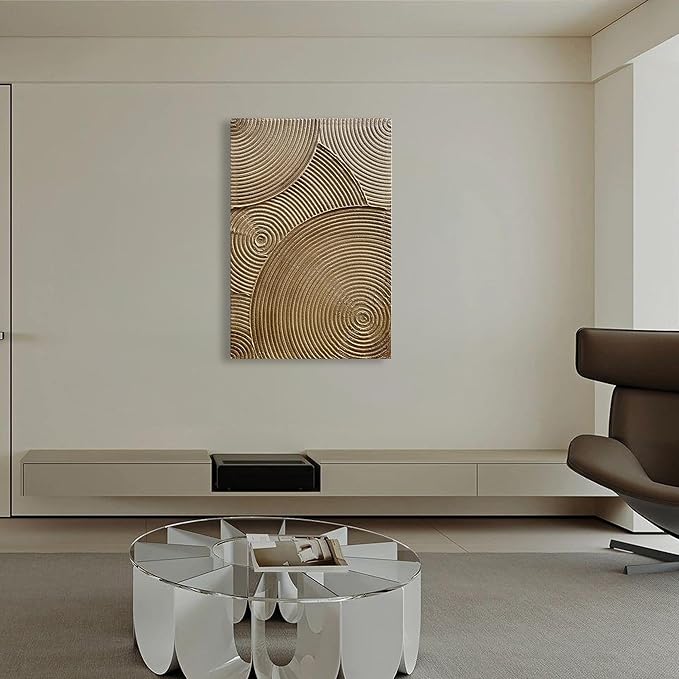 36x24 inch Hand Painted Modern Abstract Oil Painting Gold Thick Texture Wall Art Home Decor