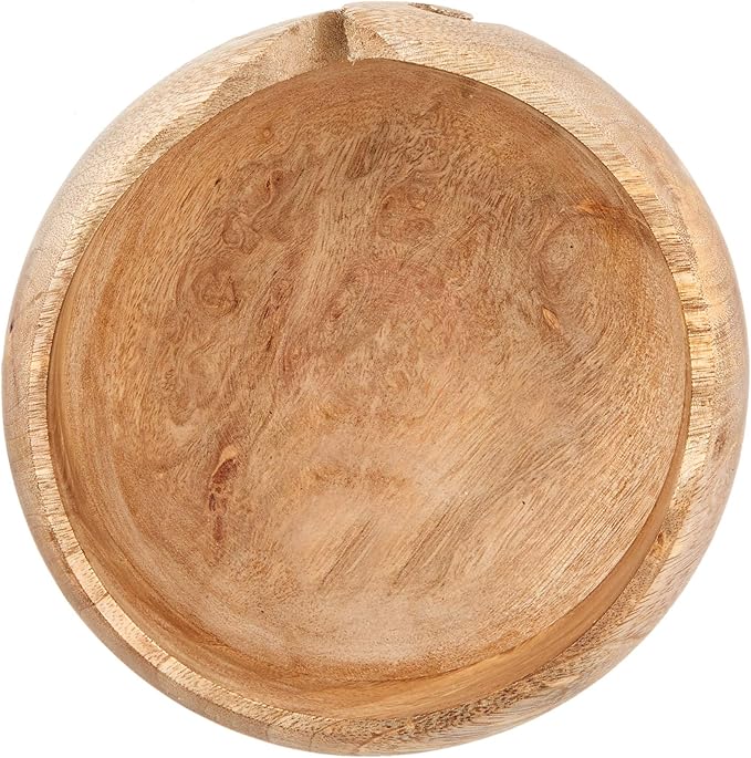 New Years Gifts for Women Wooden Yarn Bowl Knitting Bowl Large Crochet Yarn Holder Handmade Crocheting Accessories and Supplies Organizer 7 x 3 (Natural)