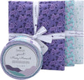 Tinyspool & Co. Quilting Bundle – Merry Mermaid Jelly Roll + 3-Yard Fabric for Each Print: No.19 – Lavender Rose, No.15 – Jade Flora, No.10 – Mint White