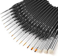 Golden Maple Dry Brush Miniature Painting, 18PC Miniature Paint Brushes Model Brushes Micro Detail Paint Brush Set, Fine Detailing for Acrylics, Watercolors, Models, Figurine