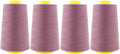 Mandala Crafts 4 Pack of Serger Threads Cones Spools - 40S/2 24000 Yards Polyester Mauve Threads for Sergers Machine and Overlock Quilting Sewing Machine