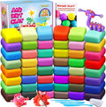 Air Dry Clay 48 Colors, Modeling Clay for Kids, DIY Molding Magic Clay, Gift for Kids Boys Girls