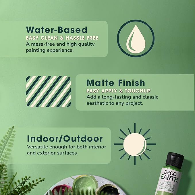 DecoArt DecoEARTH Sustainable Acrylic Paint Set – Starter Set, 24 Bottles (2 fl oz) – Eco-Conscious Paint Made from Recycled Materials for Art & DIY Crafts