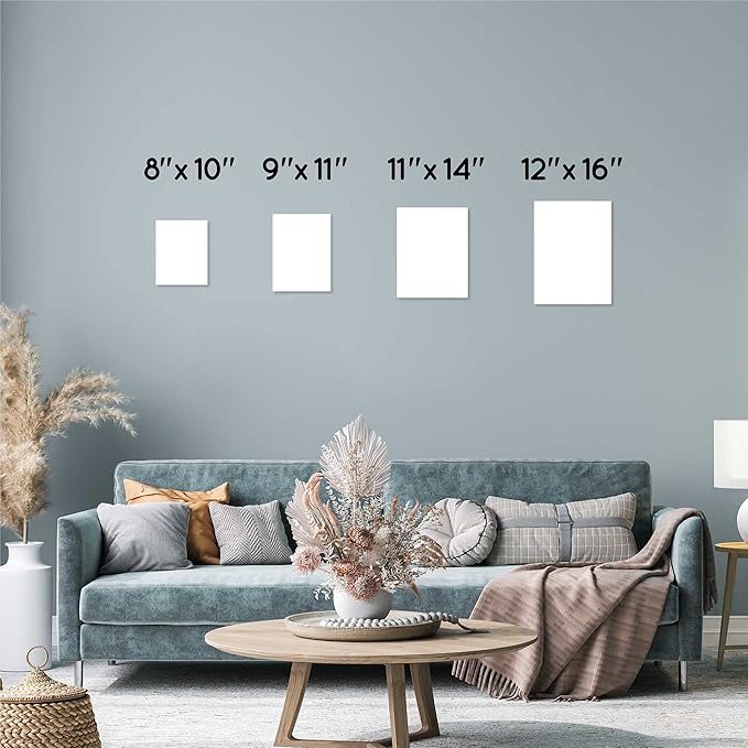 Artistik 16"x12" Paint Canvas Panels (Pack of 12) – 100% Medium-Grade Cotton Blank Canvas Painting Boards – Whit Canvases for Painting with Oil, Acrylic & Mixed Media