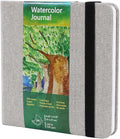 tumuarta Square Watercolor Journal, 8.25x8.25”, 140 LB, 300 GSM, 25% Cotton, Cold Press, 24 Sheets, 48 Pages, Watercolor Paper Sketchbooks for Use As Travel Mixed Media Pads Plein Air Set