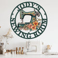 Custom Sewing Room Sign, Personalized Metal Quilting Sign, Sewing Room Decor, Sewing Machine Sign, She Shed Craft Room Decor, Personalized Sewing Gift For Women, Gift for Mother Grandma