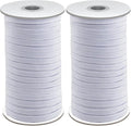 Coopay 100 Yards Length 1/2" Width Elastic Bands Flat Elastic Cord Rope Heavy Stretch Spool Knit for Sewing DIY Projects, Arts & Crafts, 2 Rolls, 50 Yards/Roll (White, 1/2 Inch)