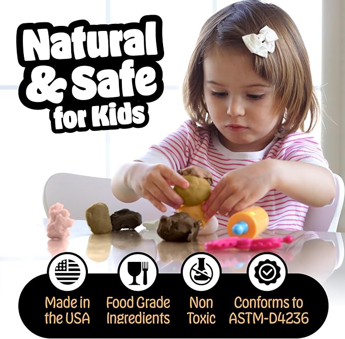 Hygloss Play Modeling Dough for Kids – Multicultural Skin Tones – Safe & Non-Toxic Sensory Dough for Arts & Crafts – Play Clay for Toddler Activities, Preschool Classroom Must-Haves (6 Tubs x 1lb.)