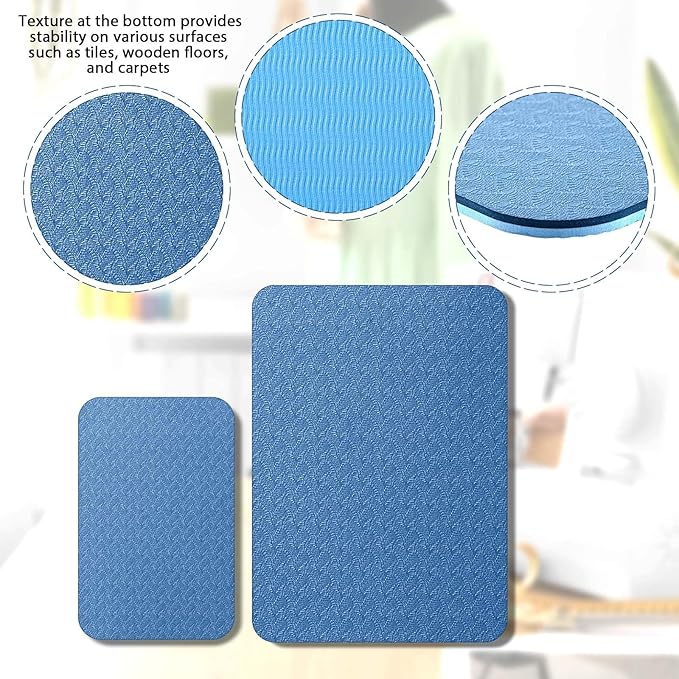 2 Pcs Sewing Machine Muffling Mat Pedal Sewing Mat Reduce Vibrations Noise No Slip Machine Accessories for Quilting(15'' X 20'' and 9'' X 14'',Blue)