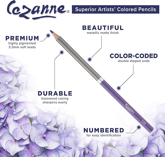 Creative Mark Cezanne Premium Colored Pencils Olive Green 6 Pack - Highly-Pigmented Drawing Pencils - Coloring Pencils for Drawing, Blending, Coloring, and More