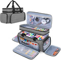 LUXJA Large 2 Layers Sewing Organizer Bag with 5 Detachable Dividers, Sewing Storage Bag for Sewing Supplies (Bag Only), Gray