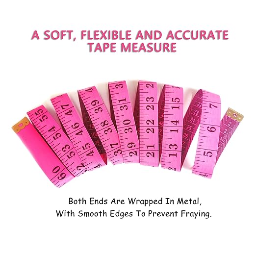 3 Pack Tape Measure Body Measuring Tape, Soft Fabric Measuring Tape for Sewing Cloth Measurement, 60 Inch Double Scale Tailor Ruler for Weight Loss (Red)