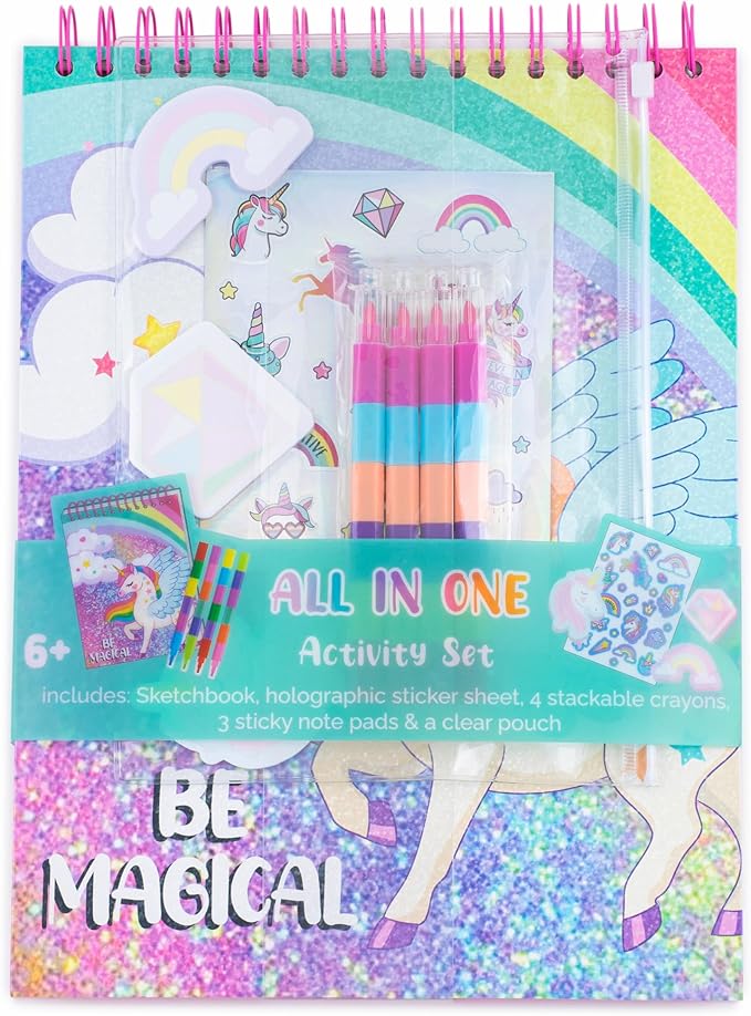 VOTUM Sketch Book: Personalized Artist Sketchbook: Sketching, Drawing and Creative Doodling. Notebook and Sketchbook to Draw and Journal with Stickers and Markers (Unicorn Treats)