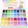 KMUYSL Washable Markers Bulk, 12 Assorted Colors - Broad Line Conical Tip Coloring Markers, School Art Supplies, Back to School Essentials & Teacher Classroom Must Haves (192 Pcs)