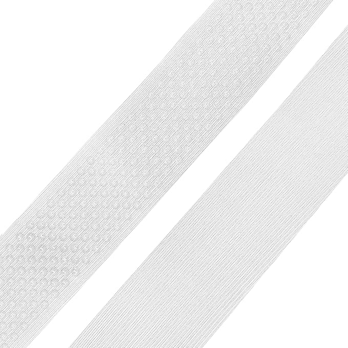 Mandala Crafts 3 Inch Elastic Silicone Gripper Tape for Clothing - 5 Yds Dotted Non Slip Elastic Band for Sewing - White Silicone Flat Fabric Stretchy Ribbon Straps