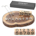 10Pcs Mini 1" Branding Irons, Number Custom Wood Branding Iron Personalized for Wood Working, Leather Hats, Felt, Cowhide, BBQ Brander & Bread Logo, Steak Branding Iron for Food