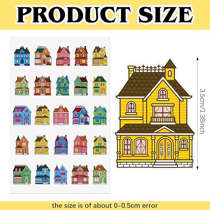 300 Pcs Rainbow San Francisco Houses Stickers Bulk City Souvenir Aesthetic Waterproof Vinyl Decals Gift for San Francisco Party Favor Water Bottles Scrapbooking Laptop Luggage Phone