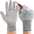 Dowellife Level 5 Cut Resistant Work Gloves for Men and Women, PU Coated Breathable Gardening Gloves, Thin Flexible and Firm Grip for Mechanics and Fishing (X-Large, Grey)