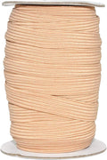Mandala Crafts 12mm 20 Yds Roll of Nude Elastic Bands for Sewing - 1/2 Flat Elastics Cord - 1 2 Inch Braided Stretch Straps for Crafting