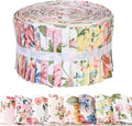 40 Pcs Pink Retro Floral Cotton Jelly Fabric Strips for Quilting Crafting Spring Summer Flower Precut Patchwork for Sewing DIY Crafts 2.55 Inch Cotton Fabric Bundles (Hydrangea)