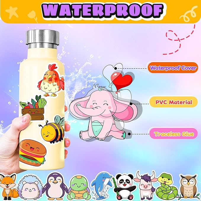 Arme Stickers for Kids，300PCS Cute Vinyl Stickers for Water Bottles for Kids Classroom Decor，Easy Peel Kawaii Bulk Sticker for Skateboards and Notebooks, Laptop Sticker for Teens Girls Kid Adults