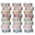 Janlaugh 24 Rolls Christian Washi Tape Gifts Bulk Religious Inspirational Scripture Supplies Cross Bible Verse Washi Tape for Bible Journaling Study Crafting New Year DIY Gifts